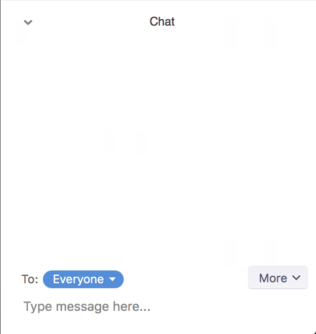 zoom chat window