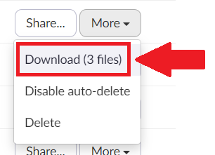 download 3 files button highlighted