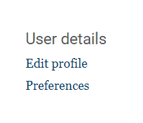 User details section on your own profile page.