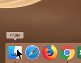 mac desktop with cursor on finder