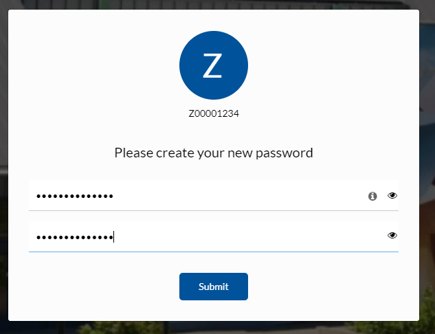 Enter and re-enter your new password.