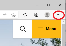 Microsoft menu button (three horizontal dots) at the top right of the browser window.