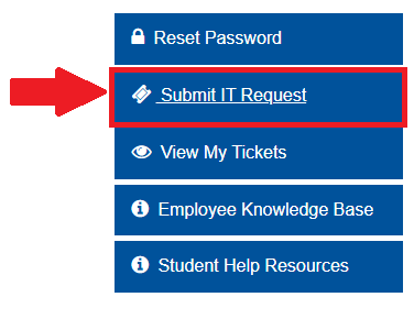 submit IT request button highlighted