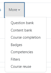 More drop down with options