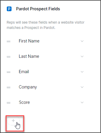 Click the + at the bottom of the Pardot Prospect fields to add another one to be displayed in Qualified