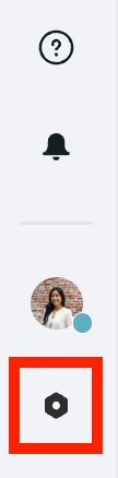 Menu icons in left sidebar of Qualified
