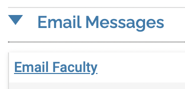 Email Messages section with Email Faculty underlined