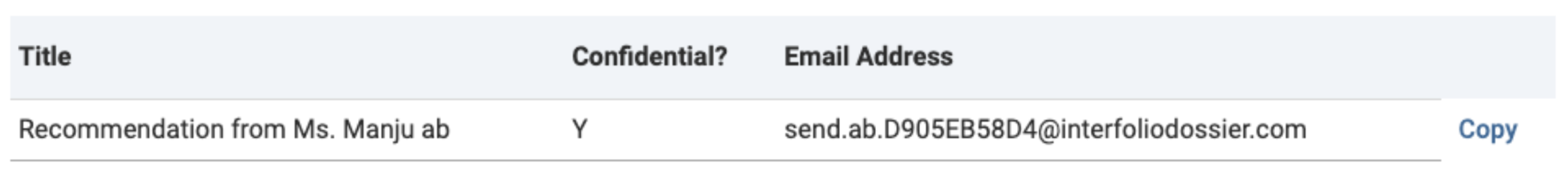 Copy adjacent to email address