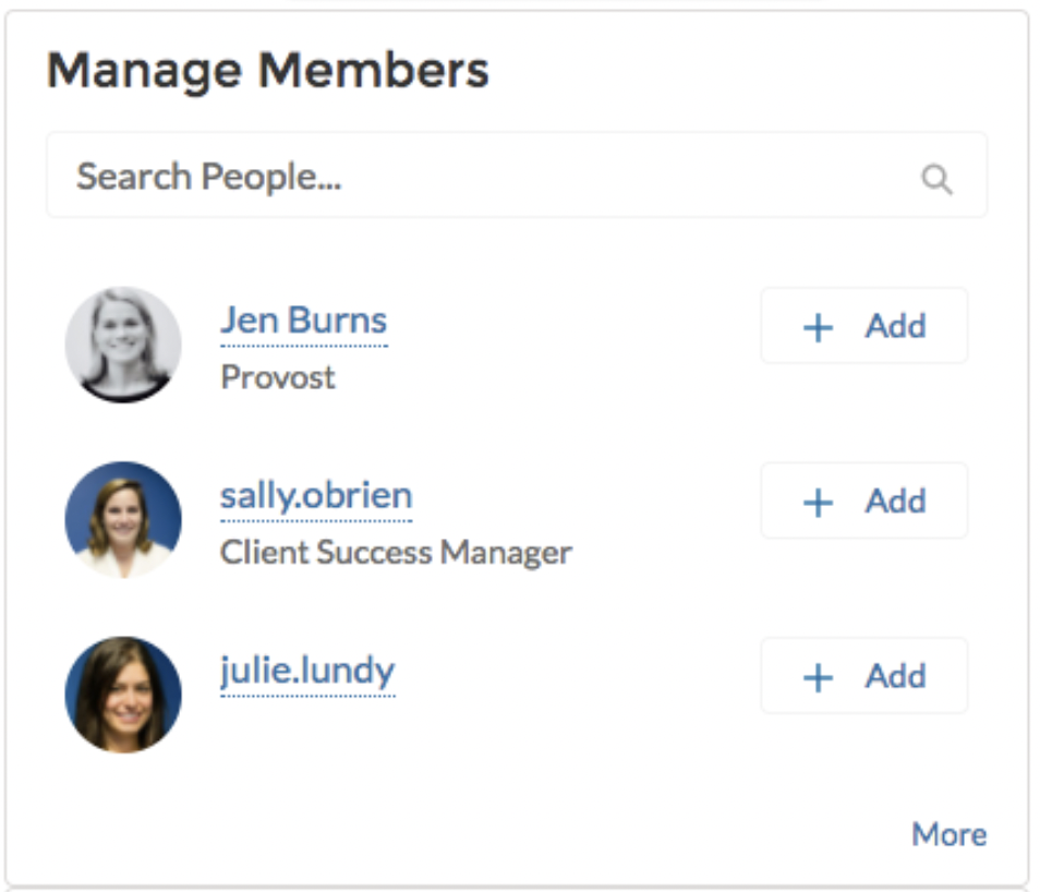 Manage Members section
