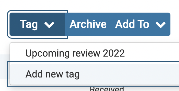 Add new tag from tag dropdown