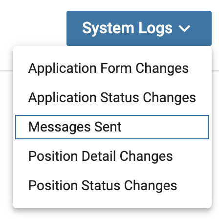 Messages sent selected under the System Logs dropdown
