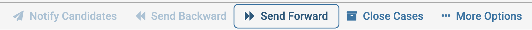 Send Forward button selected in between send backward and close cases