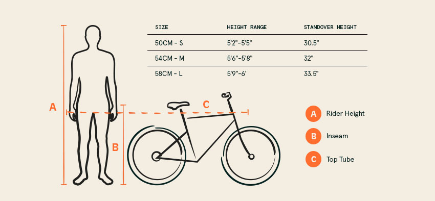 Bike sizing chart