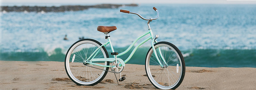 Retrospec Chatham Beach Cruiser Bike on beach
