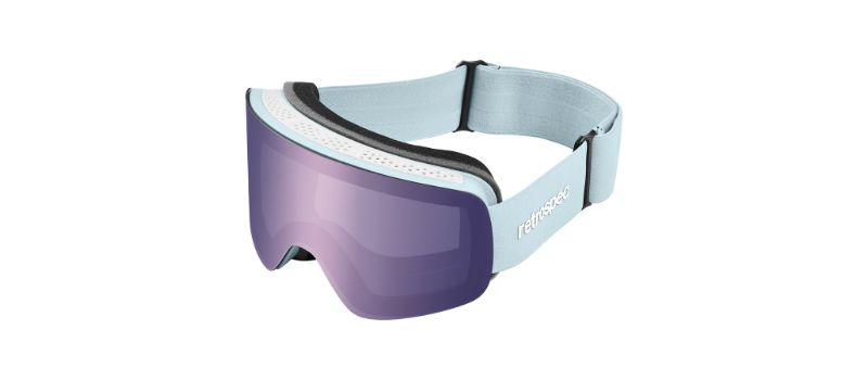 Light blue Retrospec Flume ski & snowboard goggles