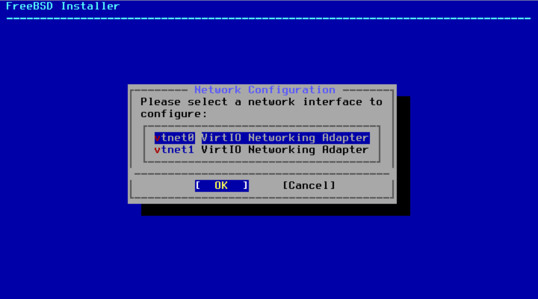 pfSense installatie WAN netwerkinterface