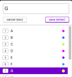 The Annotation Tool's Class Selector