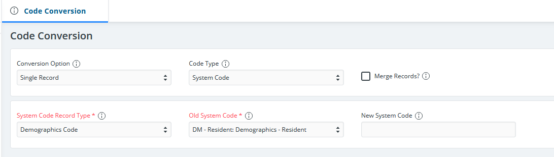 System Code Conversion