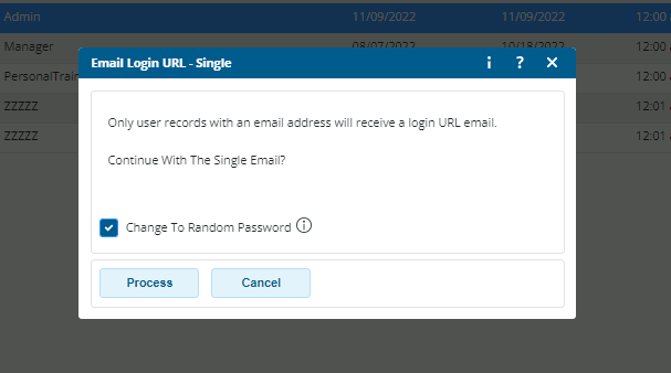 Email Login URL - Single option