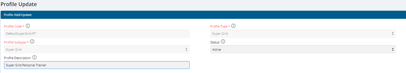 Create SuperGrid Profile