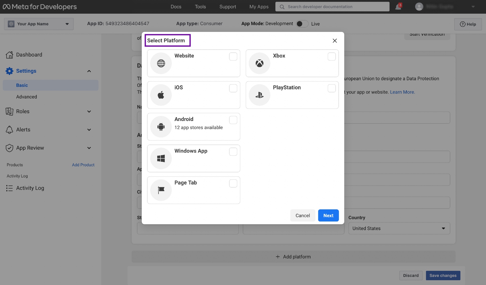 Enable Facebook login  Sharetribe Developer Platform documentation