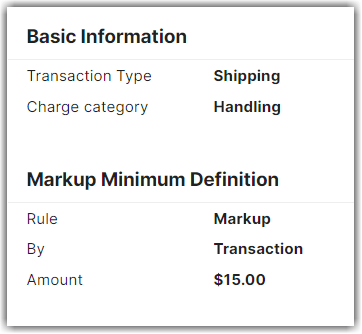 Creating a Transaction Markup Shipping Rate - Extensiv