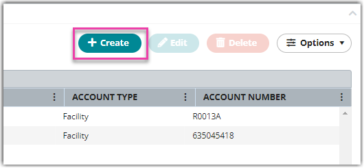 carrier account create button