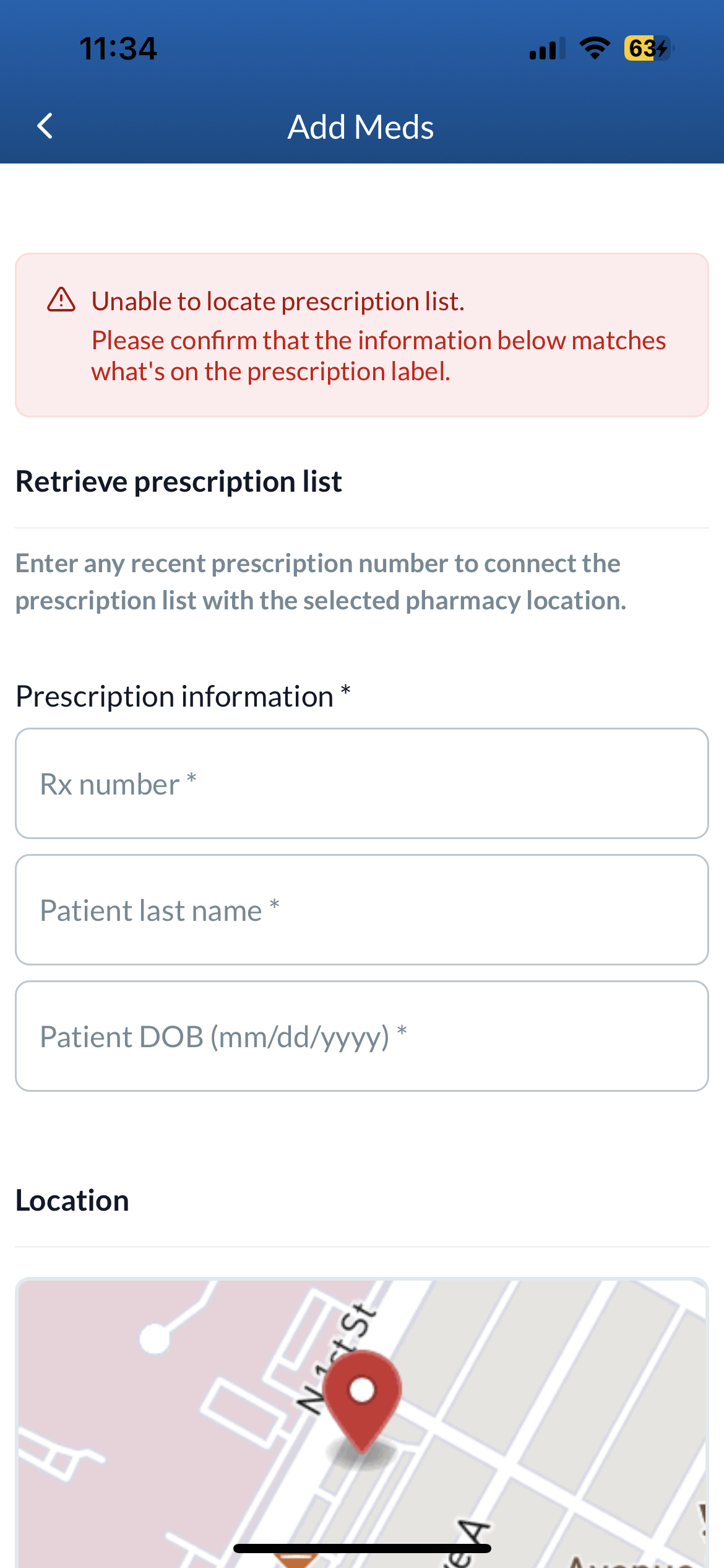 Lumistry unsuccessful medications in mobile app