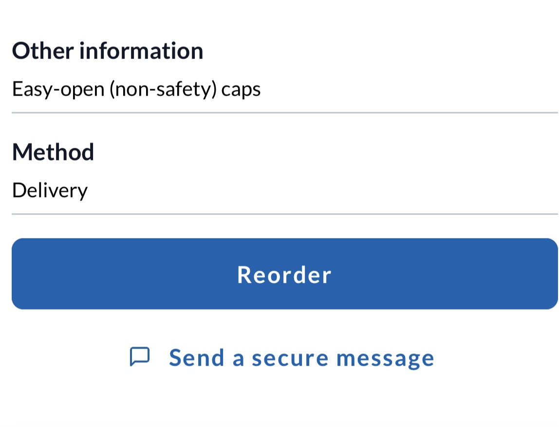 reordering past orders in patient portal lumistry pharmacy app