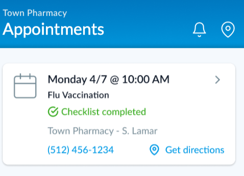 lumistry patient portal pharmacy app appointment card