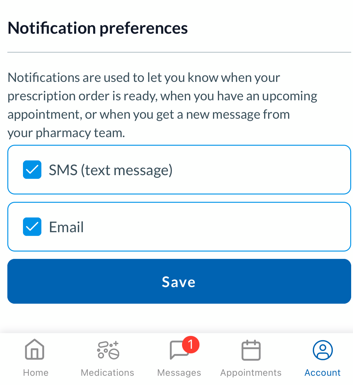 lumistry patient portal app notification preferences