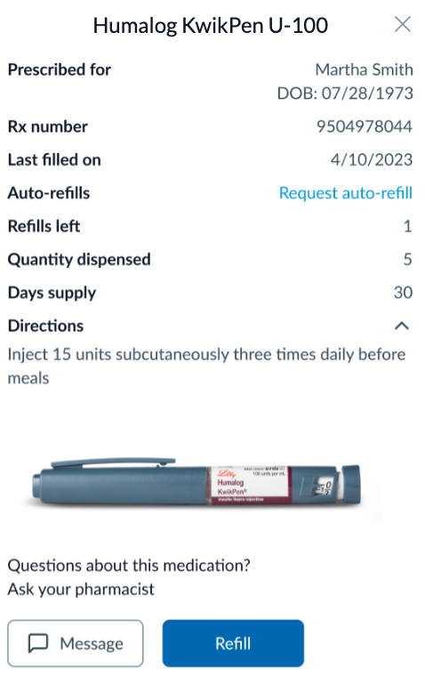 patient education service medication details in pharmacy app