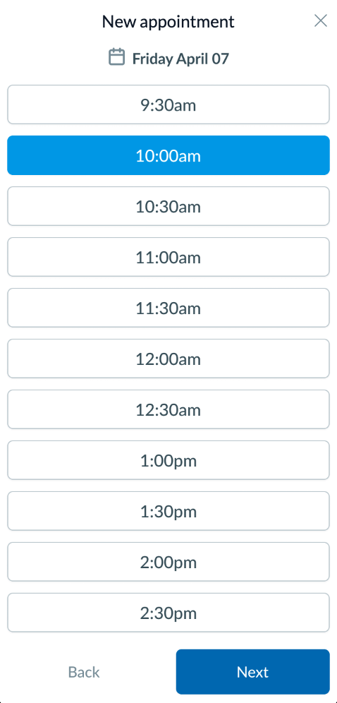 lumistry appointments tab find time in pharmacy app