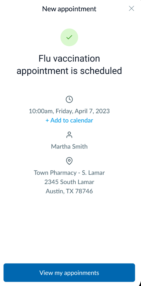 lumistry appointments tab review appoitnment in pharmacy app