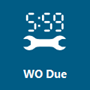 Screenshot of WO Due icon, it is blue with a wrench and 5:59