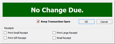 Screenshot with the box next to Keep Transaction Open checked and highlighted