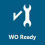 Captura de pantalla del icono WO Ready. Es azul con una marca de verificación y una llave inglesa.