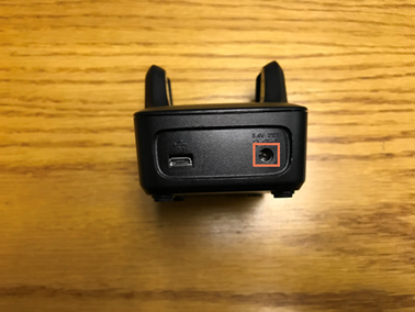 Photo of the power port
