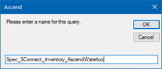 Screenshot of SQL Query pop up