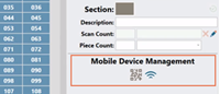 Screenshot with the Mobile Device Management section highlighted