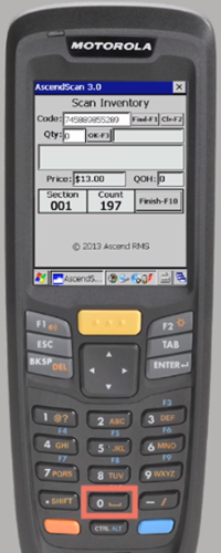 Screenshot of the full scanner with the zero button highlighted