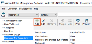 Screenshot of Add icon highlighted