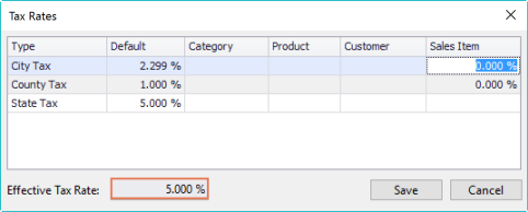 Screenshot with the Effective Tax Rate highlighted. It is listed as 5.000%