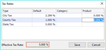 Screenshot with the Effective Tax Rate highlighted. It is listed as 5.000%