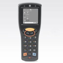 Photo of the scanner with the up (CTRL) and down (ALT) arrow keys circled in orange