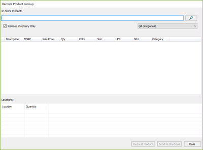 Screenshot of the Remote Product Lookup window