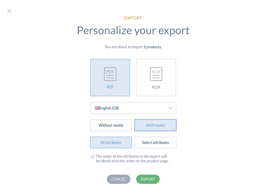 export page