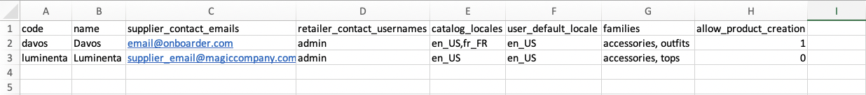 Supplier excel file example