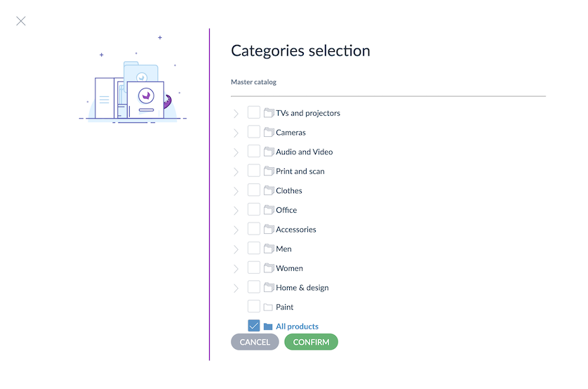 categories screen