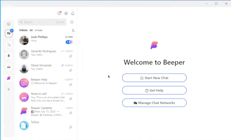 Beeper Desktop: Pin vs Favorite Chats - Beeper